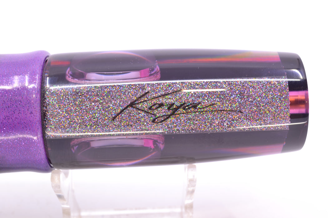 Koya Lures Purple Rainbow Black Back Doll Eyes Hard Head 12" 7oz FT Vinyl Grape Juice