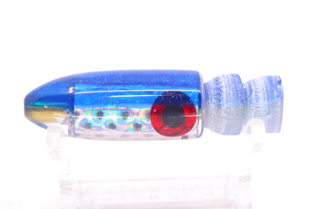 Coggin Lures Silver Rainbow Scale Blue Back Black-Red Eyes Peanut Dart 4.5" 1.2oz GZE