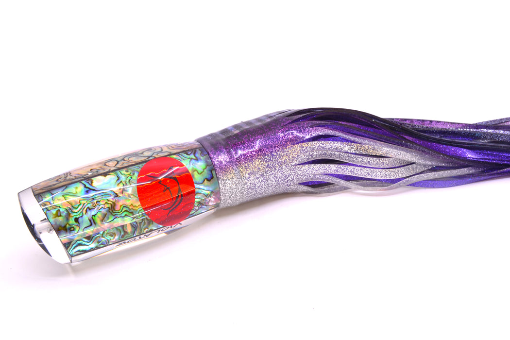 Bonze Lures Paua Shell Red Eyes Violator 14" 17oz Skirted Purple Aurora