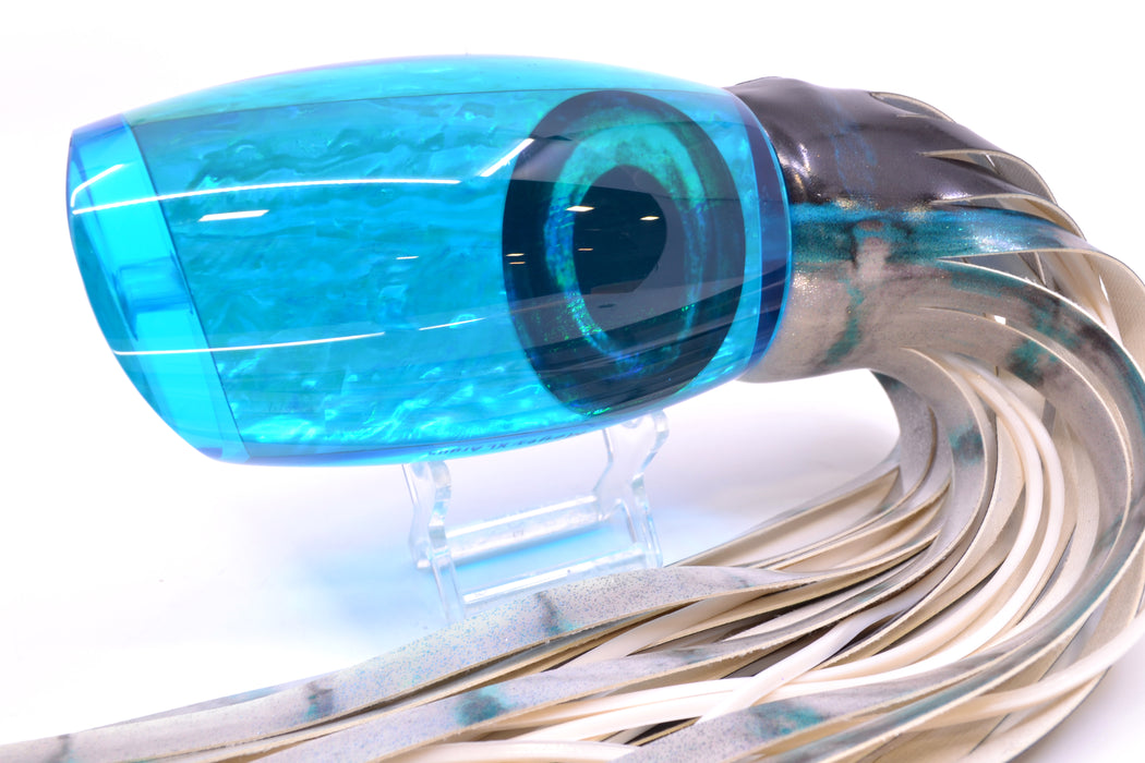 Moyes Lures Ice Blue Awabi Taxi Eyes XL Argus Teaser 25.5oz FT Vinyl Blue Drip