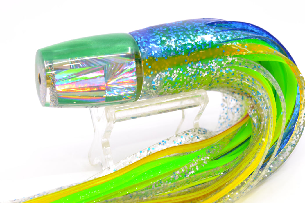 Koya Lures Silver Starburst Green Pearl Back JP 511 9" 4oz Skirted Blue-Green-Chart GZE