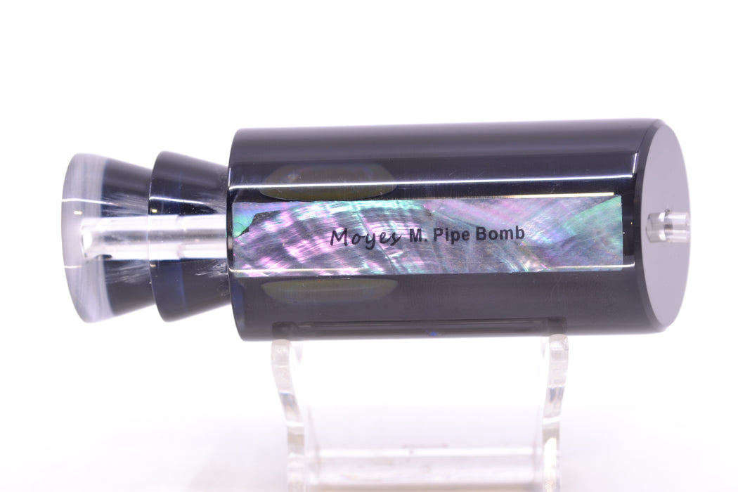 Moyes Lures Black Death Black Pearl Black Back Taxi Eyes Medium Pipe Bomb 12" 4.6oz