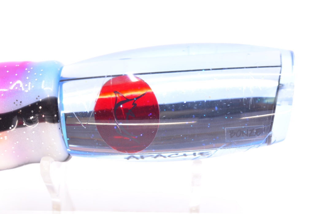 Bonze Lures Ice Blue Mirror Red Eyes Apache 9" 5.2oz Skirted Gay Bob *SCRATCHED*
