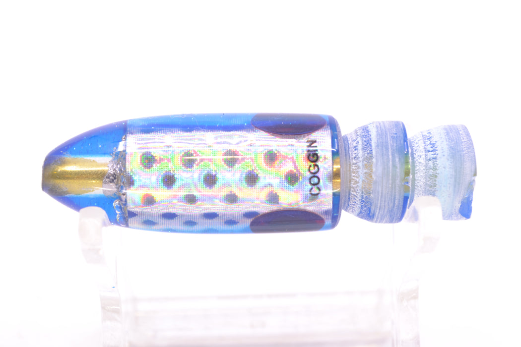 Coggin Lures Silver Rainbow Scale Blue Back Black-Red Eyes Peanut Dart 4.5" 1.2oz GZE