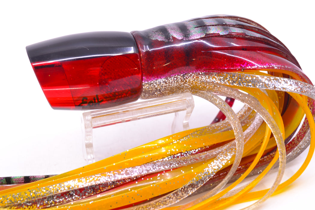 Marlin Magic Red MOP Black Back Red Eyes Small Ruckus 9" 5oz Skirted Red Aurora GZE