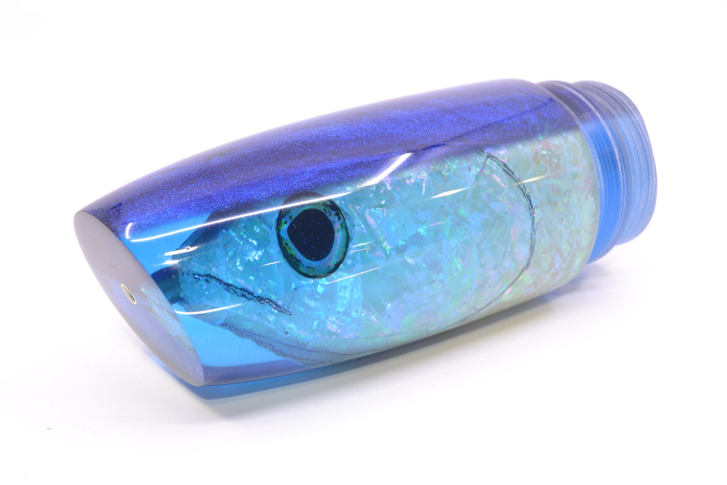 Ali'i Kai Lures Ice Blue Shell Blue Back Fish Head XL Plunger 16" 14oz GZE