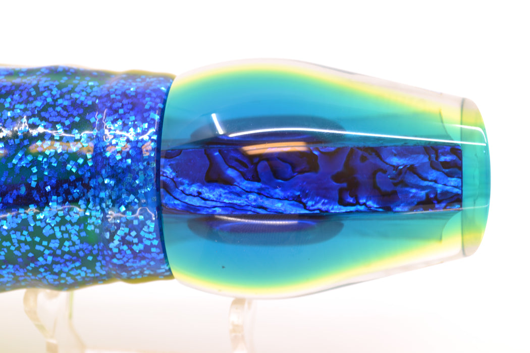 Moyes Lures Yellowfin Paua-MOP Blue-Yellow Back Large Sumo 14" 13.8oz Skirted