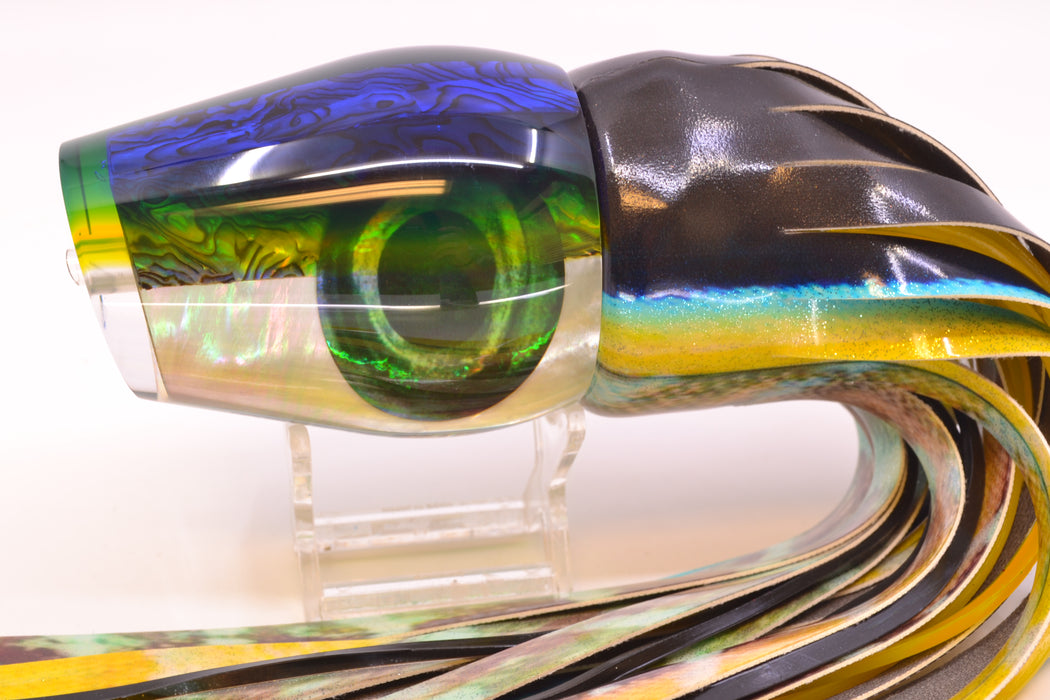 Moyes Lures Yellowfin Paua-MOP Blue-Yellow Back XL Sumo 16" 16.4oz FT Vinyl Yellowfin