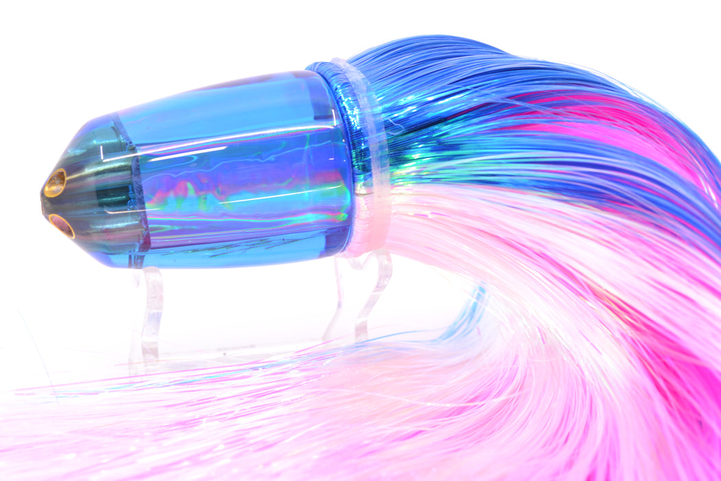 Koya Lures Blue Rainbow 4-Hole Bullet 9"+ 7oz Strobez Blue-White/Pink