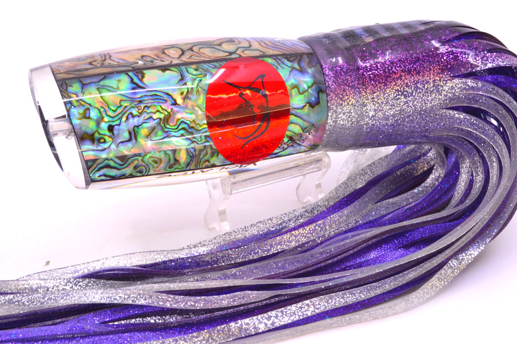Bonze Lures Paua Shell Red Eyes Violator 14" 17oz Skirted Purple Aurora