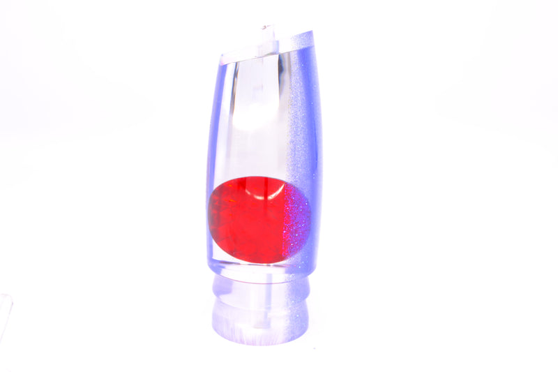 Moyes Lures Clear Mirrored Blue Glittered Back Red Eyes Large Plunger 14" 8.2oz