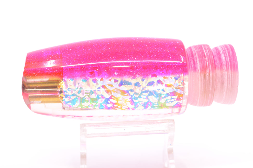 Coggin Lures Ice Rainbow Dichro Pink Back 4-Hole Lightweight Copalure Scoop 12" 5oz