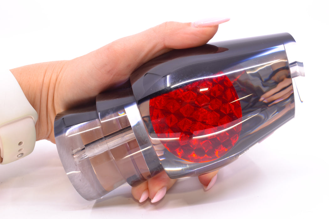 Moyes Lures Clear Mirrored Black Back Red Eyes Sumo Teaser 22oz