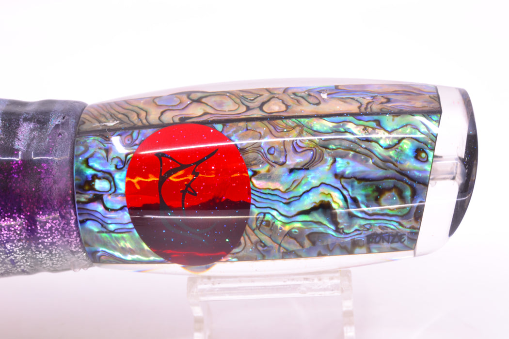Bonze Lures Paua Shell Red Eyes Violator 14" 17oz Skirted Purple Aurora