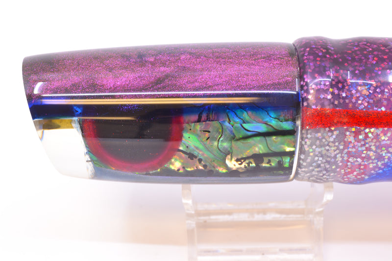 Ali'i Kai Lures "Skipjack" Blue-Purple Abalone Purple-Blue Back Nifty 50 14" 6.5oz Skirted *The People's Pick*