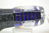 Big T Lures Purple-Silver Rainbow Black Stripes Medium Zulu Impi 14" 11.5oz Skirted Black