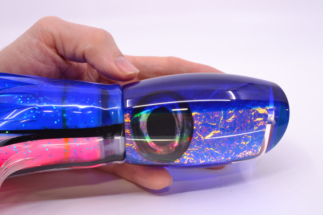 Moyes Lures Blue-Pink Dichro Blue Back 1305 16" 16.5oz Skirted Blue Skipjack