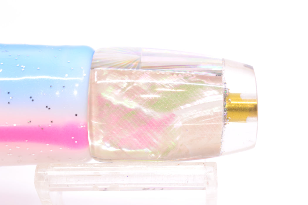 Koya Lures White MOP-Silver Starburst JP 511 9" 4oz Skirted Pink Salmon GZE