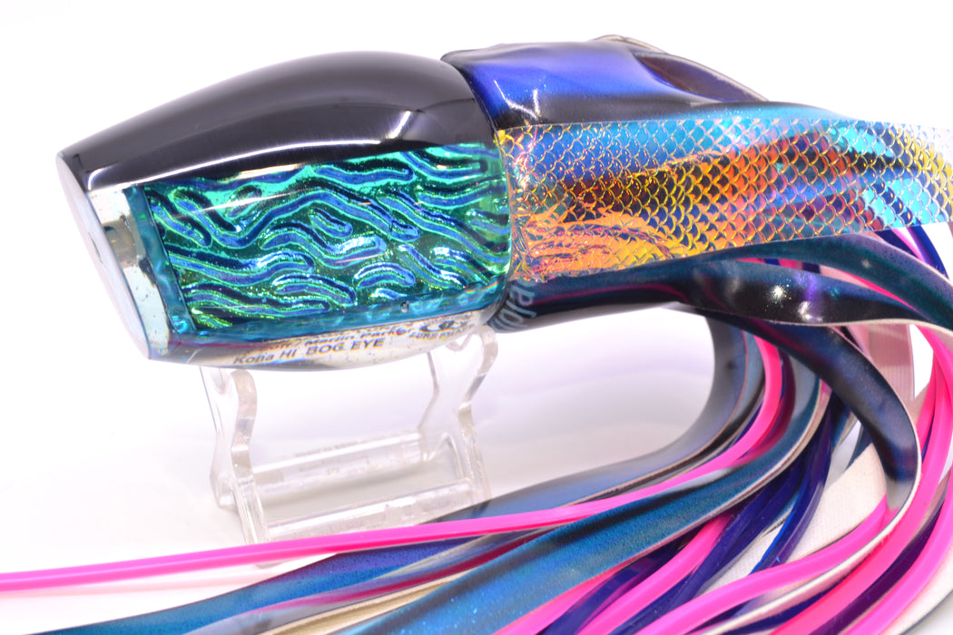 Marlin Magic Ice Blue-Akule Lava Black Back Bog Eye 14" 9.5oz FT Vinyl Skipjack with Wings GZE