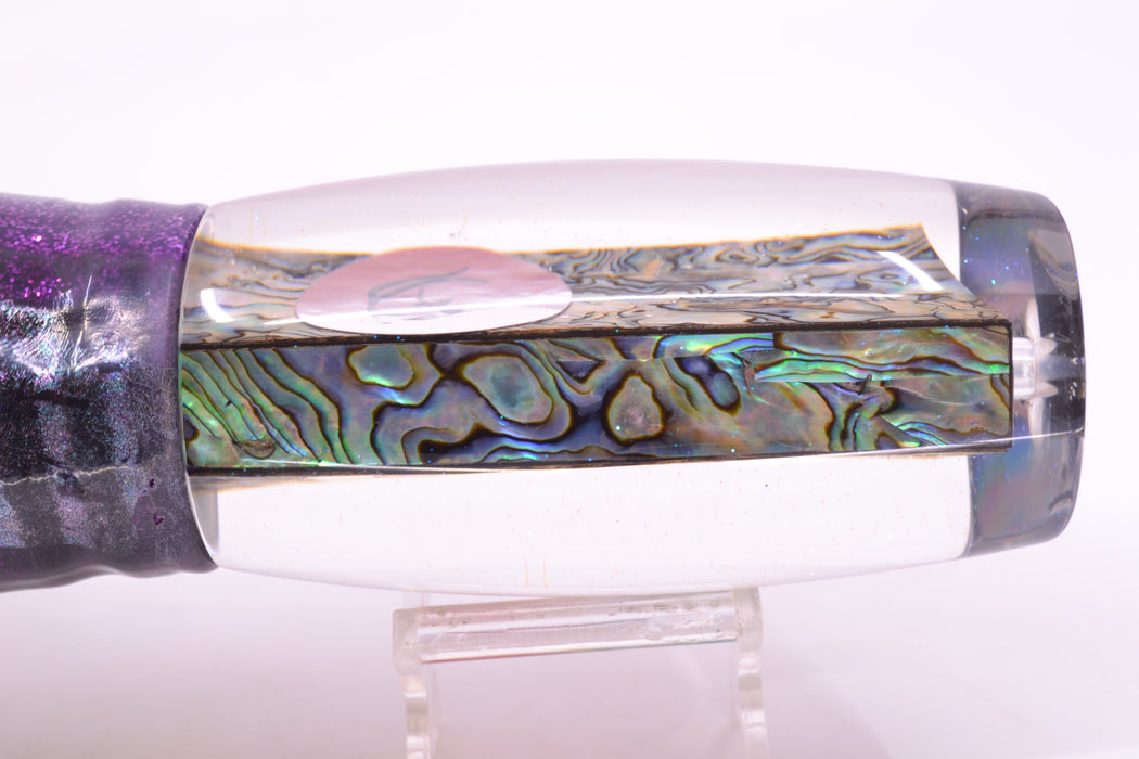 Bonze Lures Paua Shell Red Eyes Violator 14" 17oz Skirted Purple Aurora