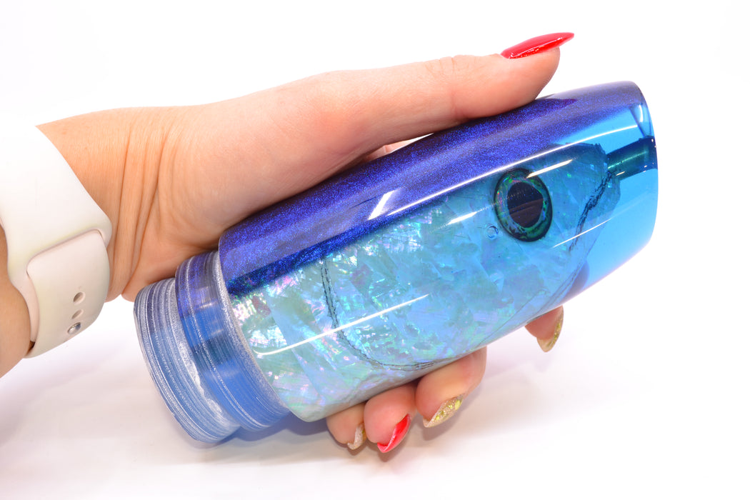 Ali'i Kai Lures Ice Blue Shell Blue Back Fish Head XL Plunger 16" 14oz GZE
