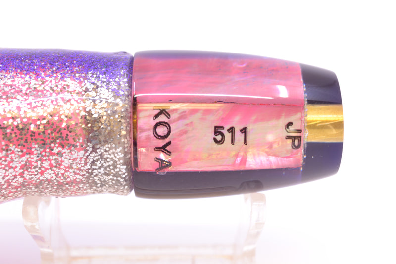 Koya Lures Pink MOP Purple Back JP 511 9" 4oz Skirted Purple-Silver/Pink