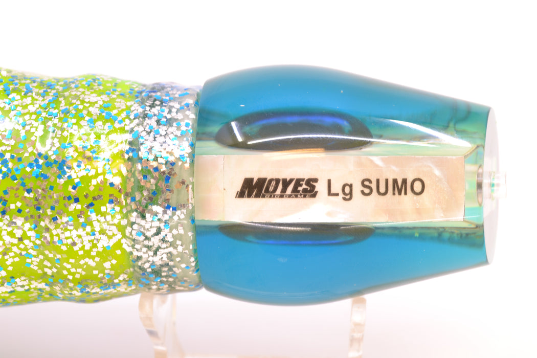 Moyes Lures Yellowfin Paua-MOP Blue-Yellow Back Large Sumo 14" 13.8oz Skirted