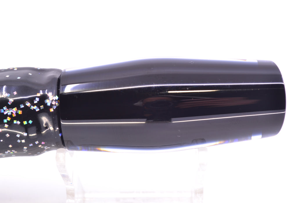 Moyes Lures Green-Blue Oil Slick Black Back Small Dark-N-Stormy 9" 4.5oz Skirted Black