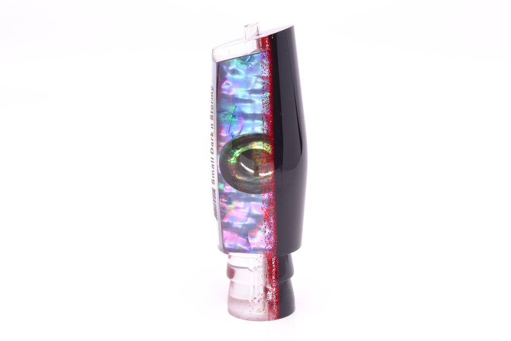 Moyes Lures Rainbow MOP Black-Red Back Taxi Eyes Small Dark-N-Stormy 9" 2.6oz