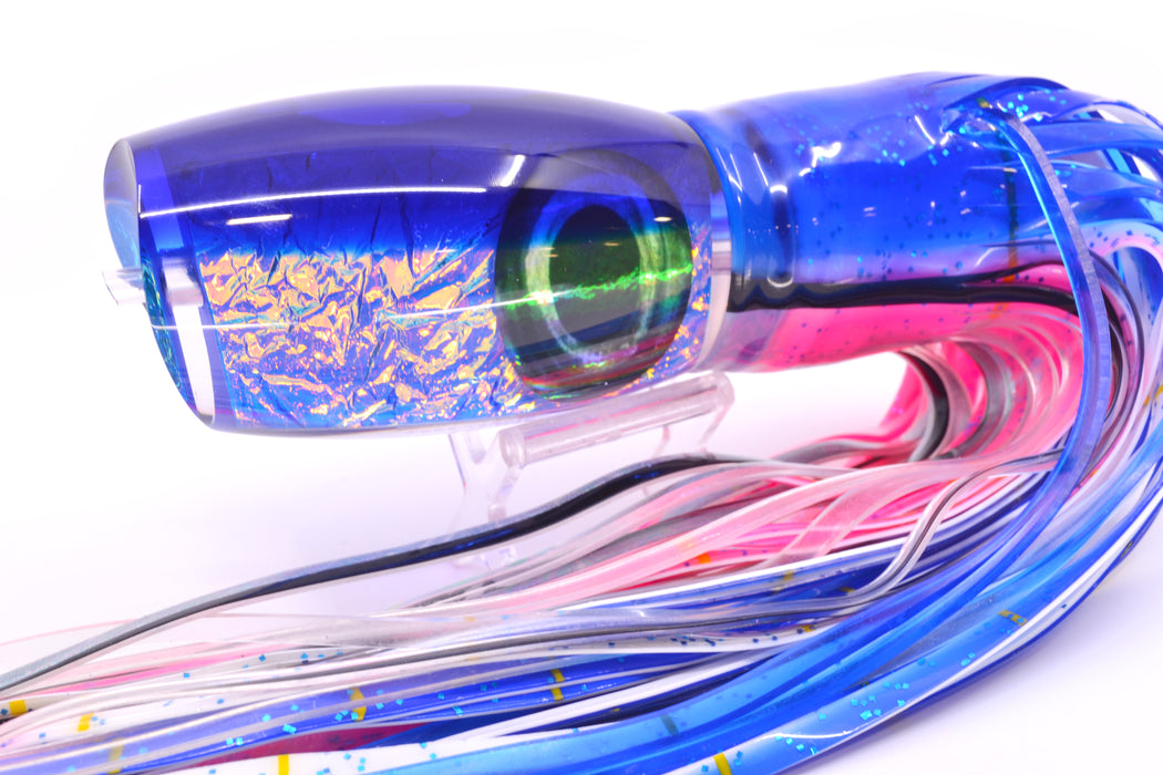Moyes Lures Blue-Pink Dichro Blue Back 1305 16" 16.5oz Skirted Blue Skipjack