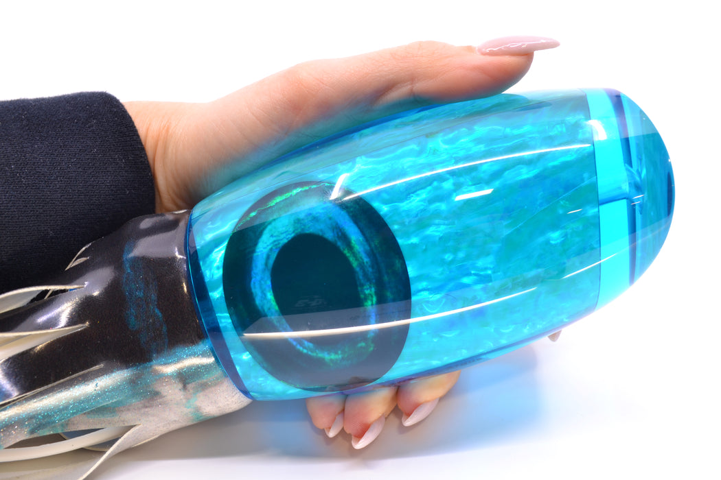 Moyes Lures Ice Blue Awabi Taxi Eyes XL Argus Teaser 25.5oz FT Vinyl Blue Drip