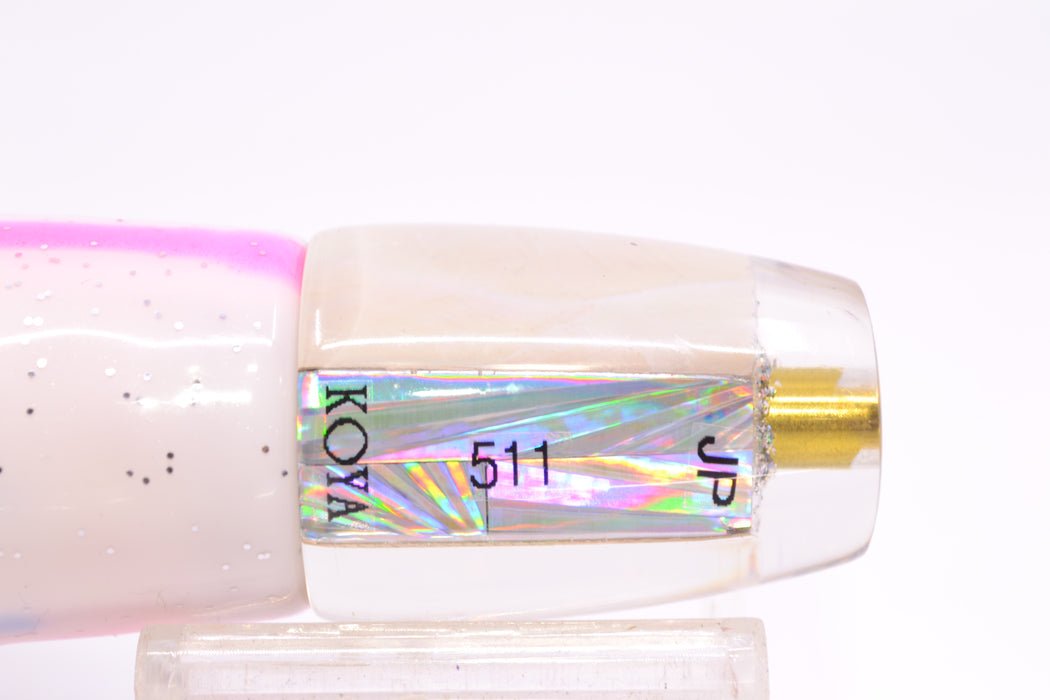 Koya Lures White MOP-Silver Starburst JP 511 9" 4oz Skirted Pink Salmon GZE