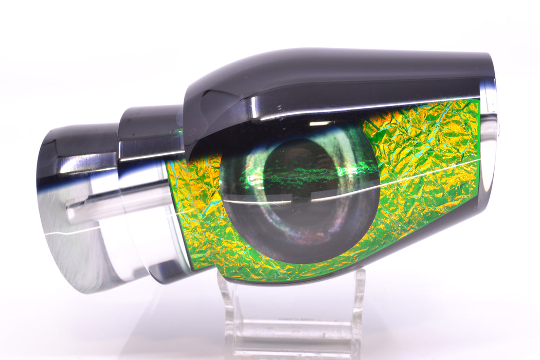 Moyes Lures Green-Orange Dichro Black Back Taxi Eyes Sumo Teaser 22oz