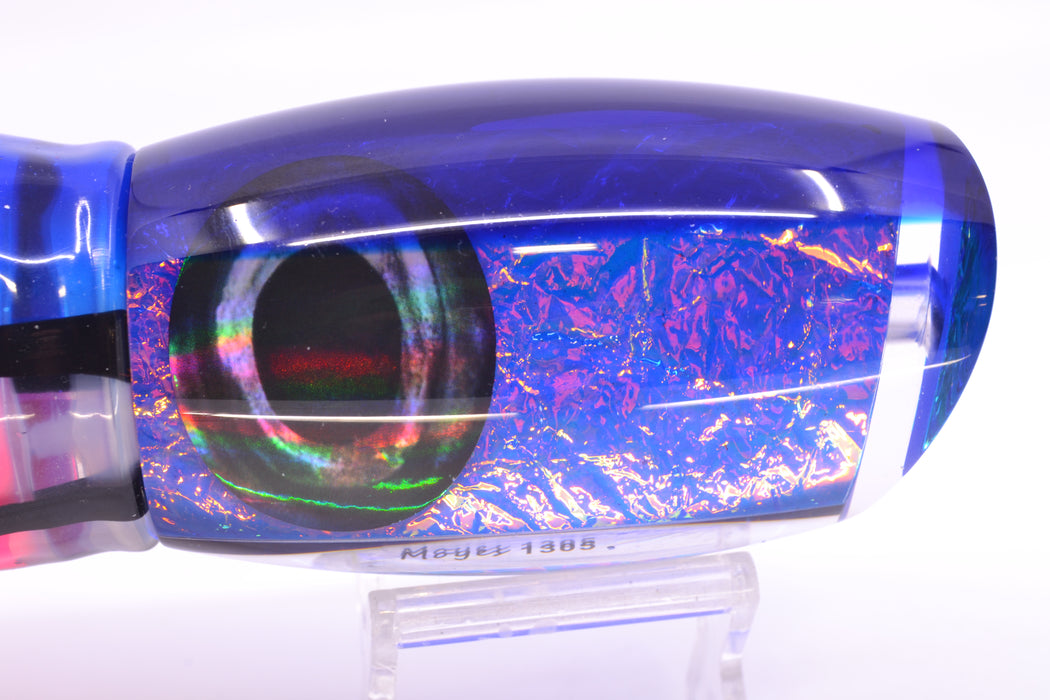 Moyes Lures Blue-Pink Dichro Blue Back 1305 16" 16.5oz Skirted Blue Skipjack