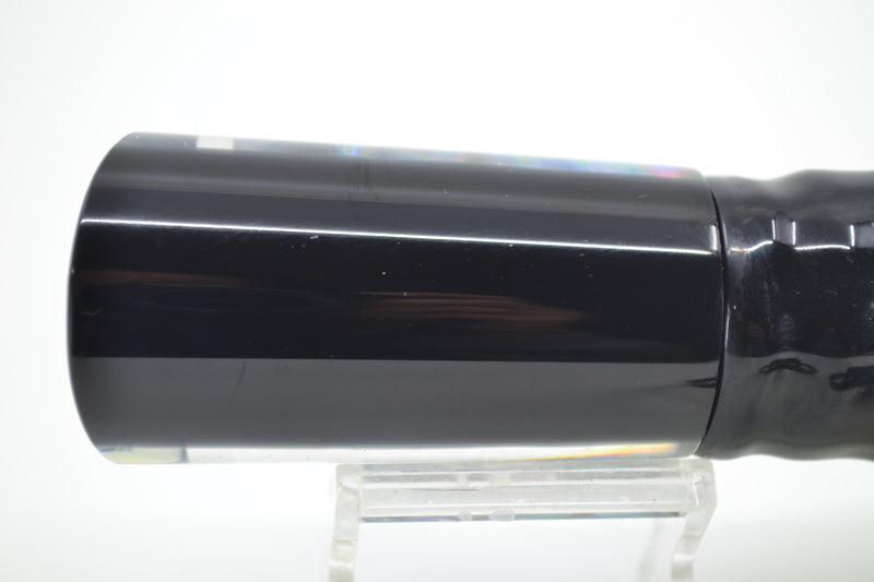 Marlin Magic Abalone Black Back No Eyes Reverse Taper Large Tube 12" 8.6oz Skirted