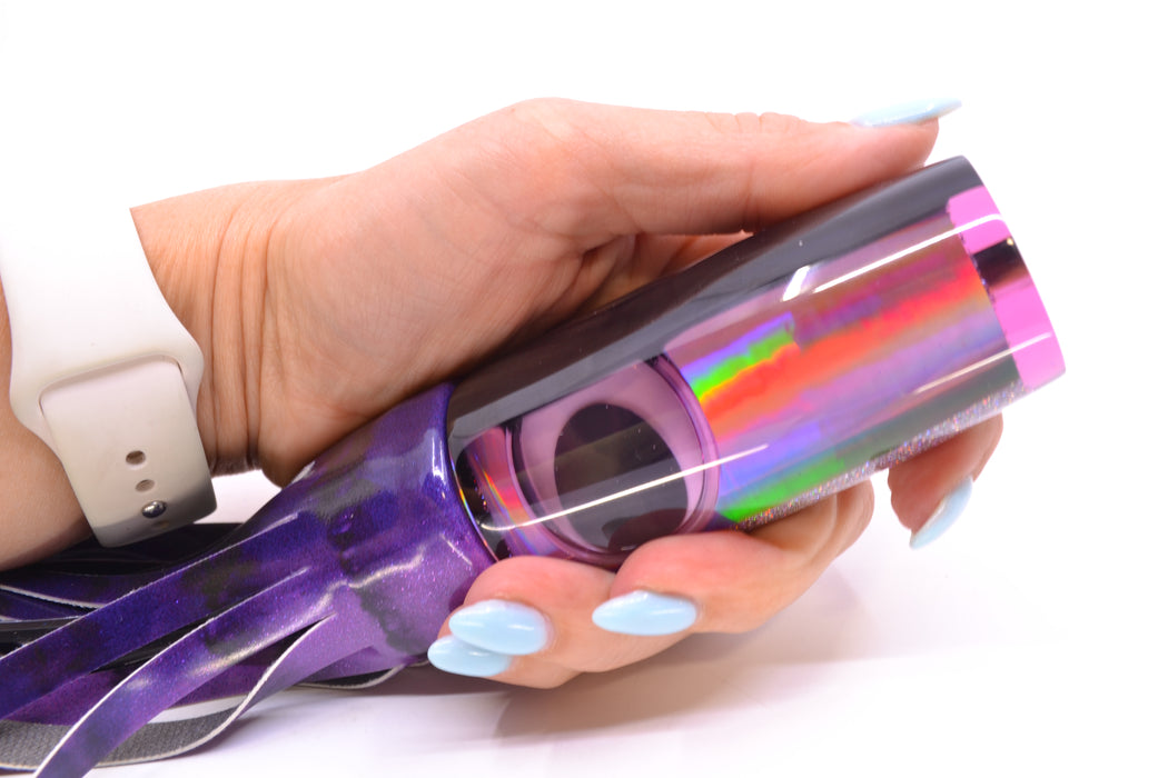 Koya Lures Purple Rainbow Black Back Doll Eyes Hard Head 12" 7oz FT Vinyl Grape Juice