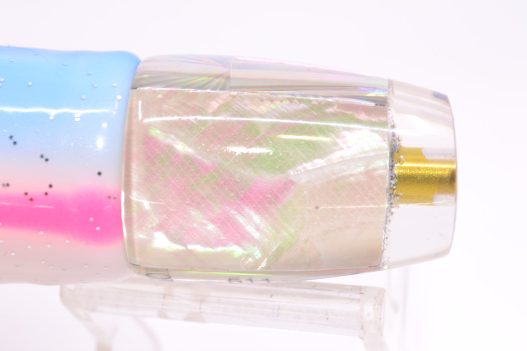 Koya Lures White MOP-Silver Starburst JP 511 9" 4oz Skirted Pink Salmon GZE