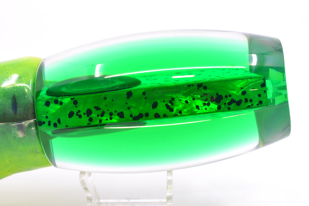 Moyes Lures Mahi MOP Green Back XL Argus Teaser 25.5oz Fire Tailz Vinyl Mahi