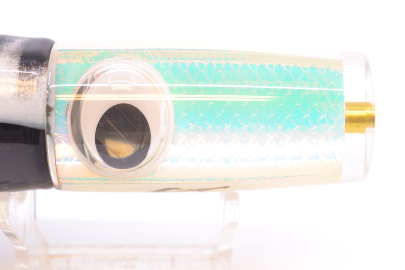 Koya Lures Ice Rainbow Scale White Pearl Hard Head 9" 4oz Skirted White Aurora