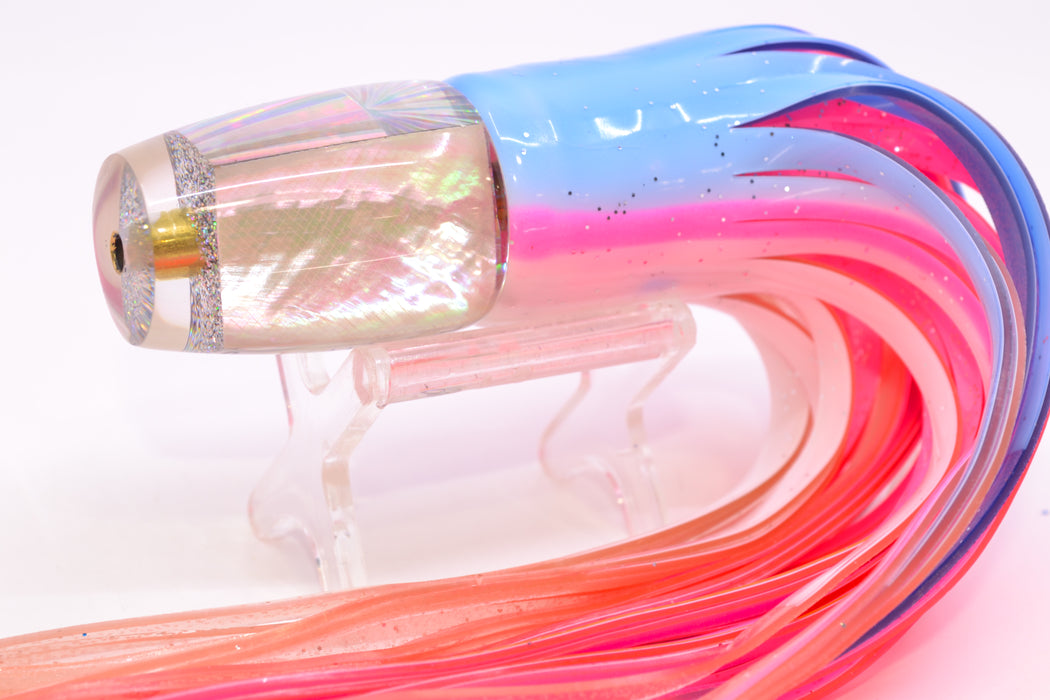 Koya Lures White MOP-Silver Starburst JP 511 9" 4oz Skirted Pink Salmon GZE