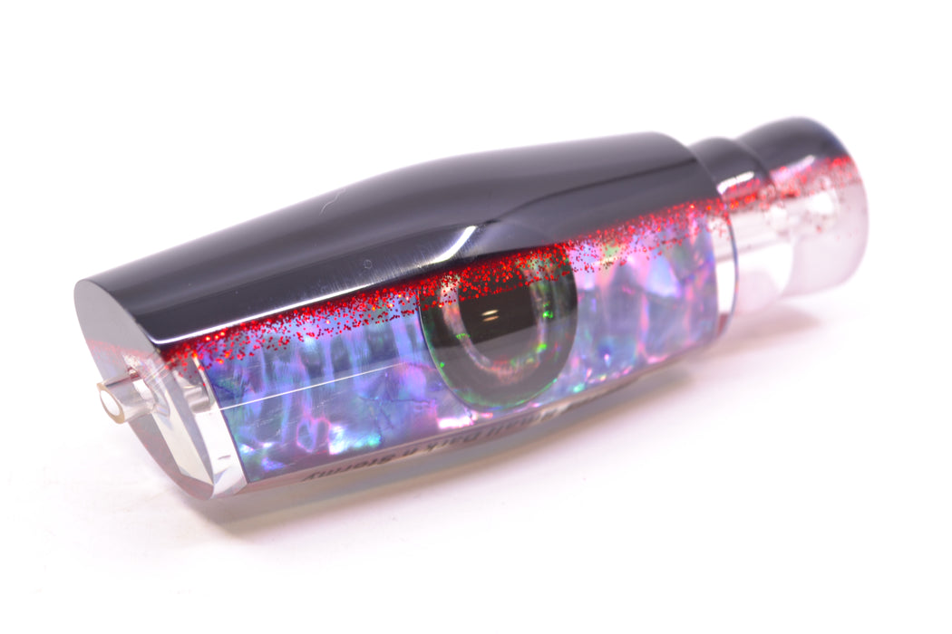 Moyes Lures Rainbow MOP Black-Red Back Taxi Eyes Small Dark-N-Stormy 9" 2.6oz
