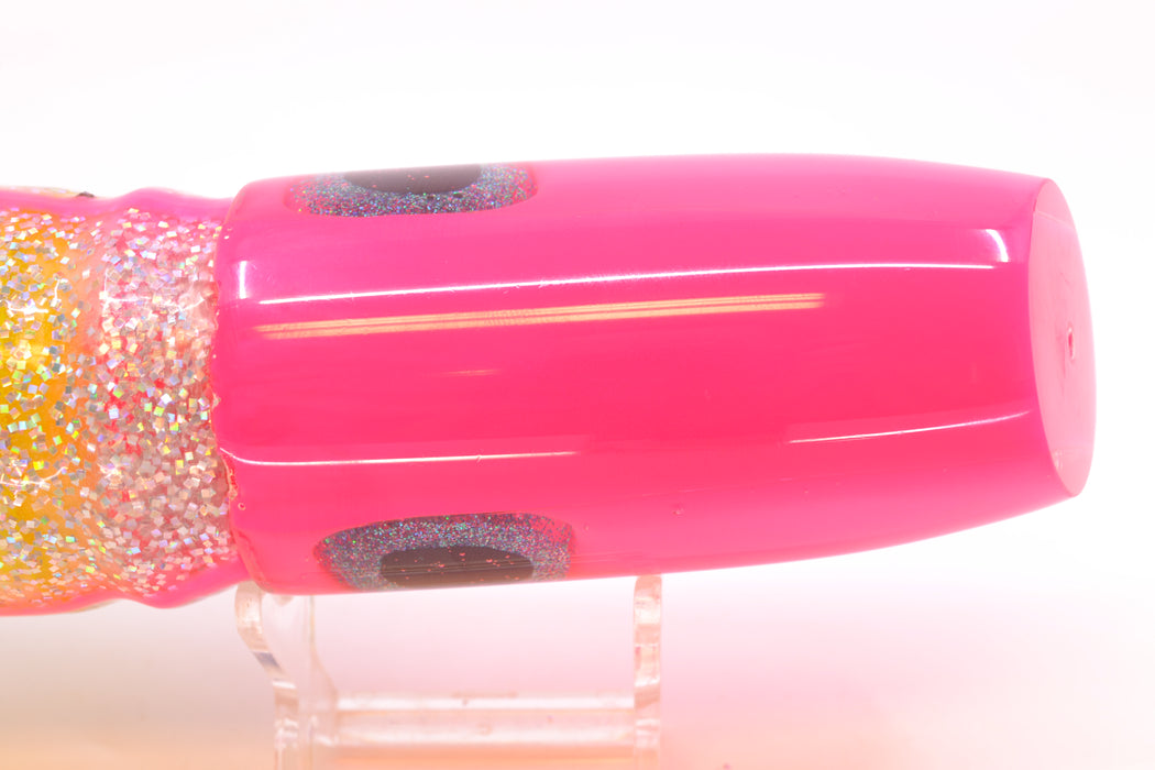Joe Yee Lures by KEGZ Pink Pearl Super Plunger 14" 11.5oz Skirted Holo & Blue Bars/Chartreuse