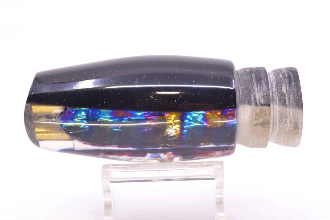 Coggin Lures Black Rainbow Dichro Black Back 4-Hole Copalure Scoop 12" 9oz