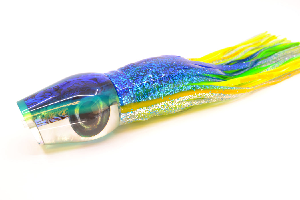 Moyes Lures Yellowfin Paua-MOP Blue-Yellow Back Large Sumo 14" 13.8oz Skirted