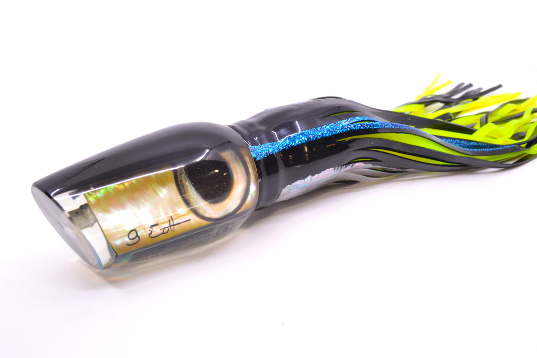 Marlin Magic Golden MOP Black Back Taxi Eyes Captain's Choice 14" 12.5oz Skirted Yellowfin