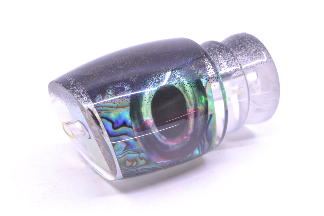 Moyes Lures Paua Shell Black Speckled Back Taxi Eyes Bushmaster 12" 5.5oz