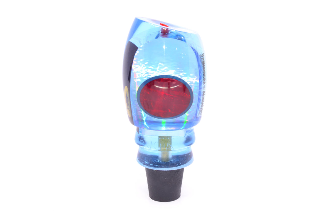 Aloha Lures Ice Blue Rainbow Black Back Red Eyes Bamboocha 12" 6.7oz GZE