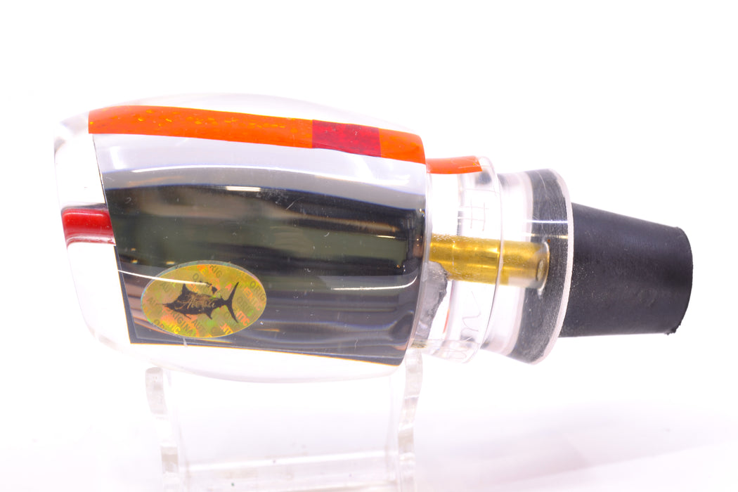 Aloha Lures Clear Mirrored Orange Rainbow Back Bamboocha 12" 6.7oz