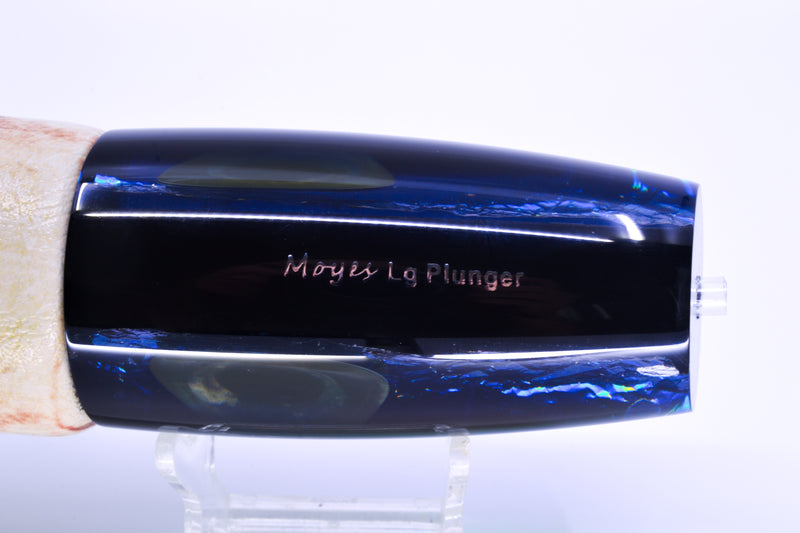 Moyes Lures Fire Dichro Black Back Large Plunger 14" 11oz ALV Vinyl Fire Mackerel