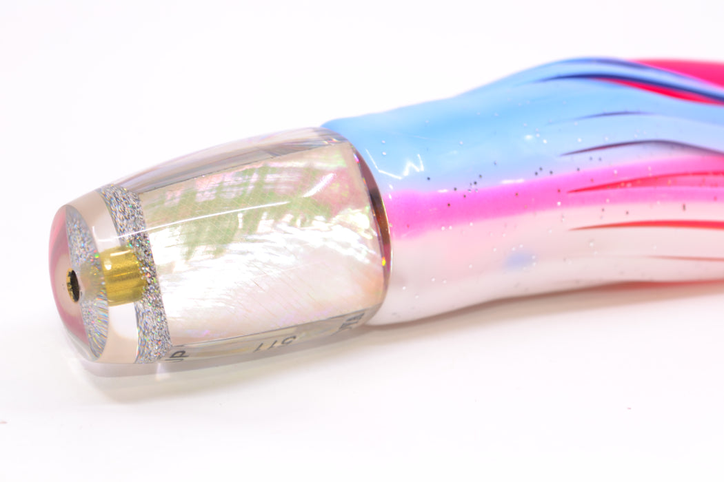 Koya Lures White MOP-Silver Starburst JP 511 9" 4oz Skirted Pink Salmon GZE